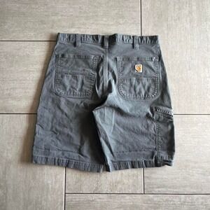 Carhartt Relaxed Fit Canvas Work Shorts Shadow Grey Size 34 102514-039
